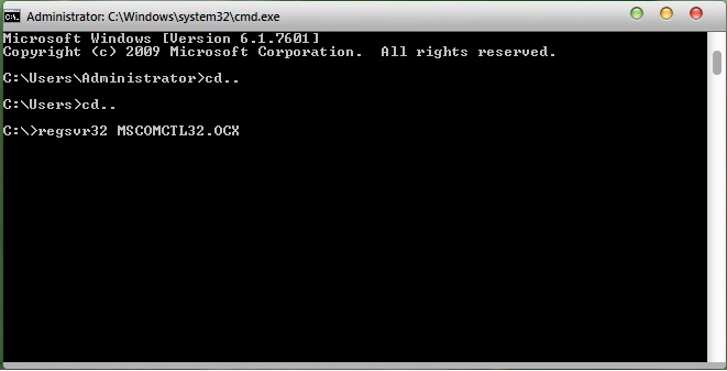 command to register ocx file